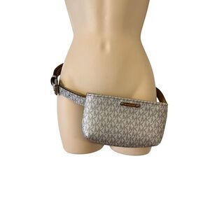 Michael Kors Belt Bag Gray Silver Size S/M